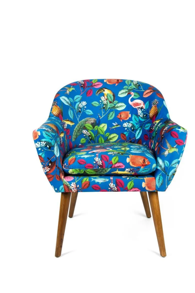 Poltrona, stile tropicale, multicolore