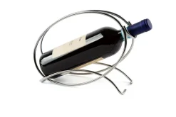 Portabottiglia da tavola, cromato, ideale per vino