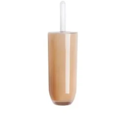 Porta scopino wc, plastica resistente, beige