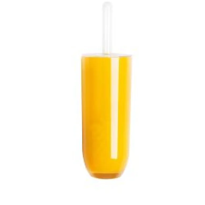 Porta scopino wc, plastica resistente, giallo