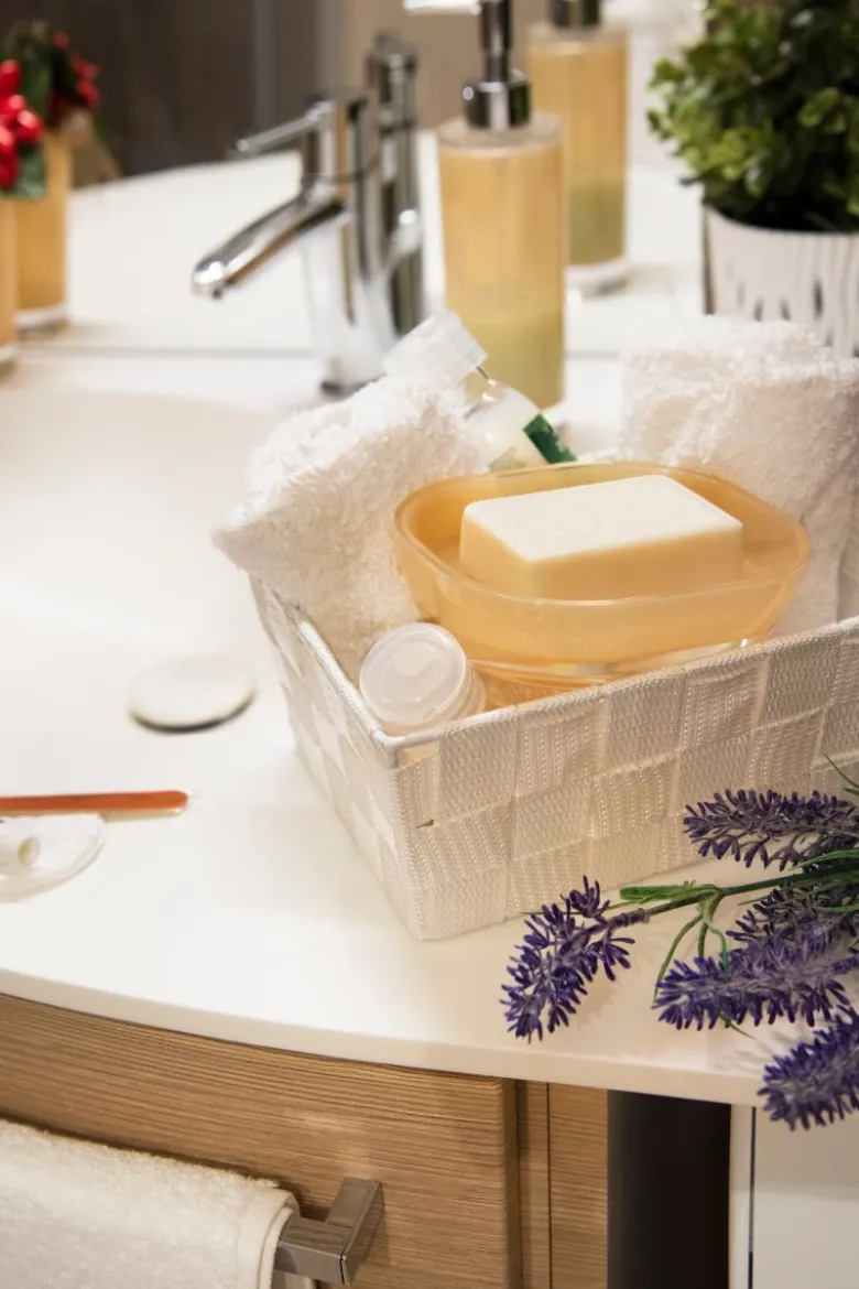 Portaspazzolino e dosatore per sapone liquido, beige