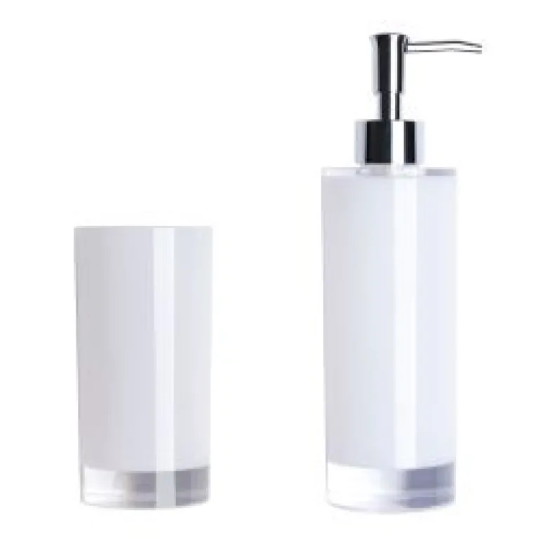 Portaspazzolino e dosatore per sapone liquido, bianco
