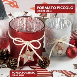 Porta t-light, 6 pezzi, natalizi, formato piccolo