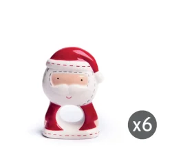 Portatovaglioli, 6 pezzi, babbo natale