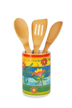 Portautensili, cilindrico, multicolore, ceramica