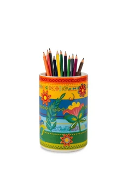 Portautensili, cilindrico, multicolore, ceramica