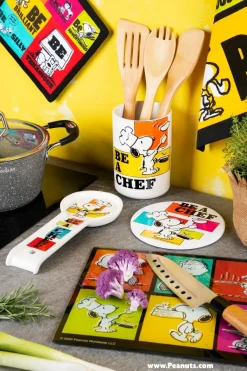 Portautensili, cilindrico, peanuts, ceramica