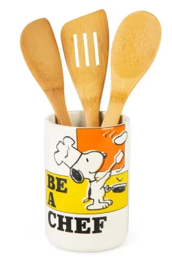Portautensili, cilindrico, peanuts, ceramica