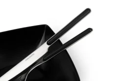 Posate, 24 pezzi, acciaio inox, manicatura nero