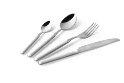 Posate, 24 pezzi, acciaio inox, manicatura bianco