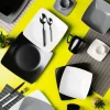 Posate, 24 pezzi, acciaio inox, manicatura grigio