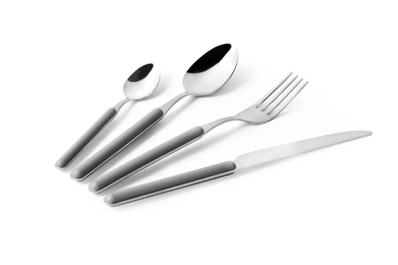 Posate, 24 pezzi, acciaio inox, manicatura grigio