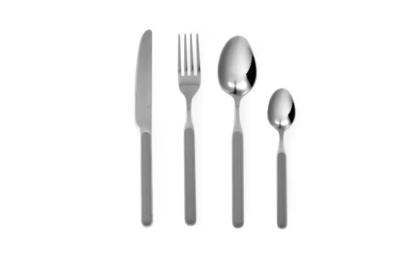 Posate, 24 pezzi, acciaio inox, manicatura grigio