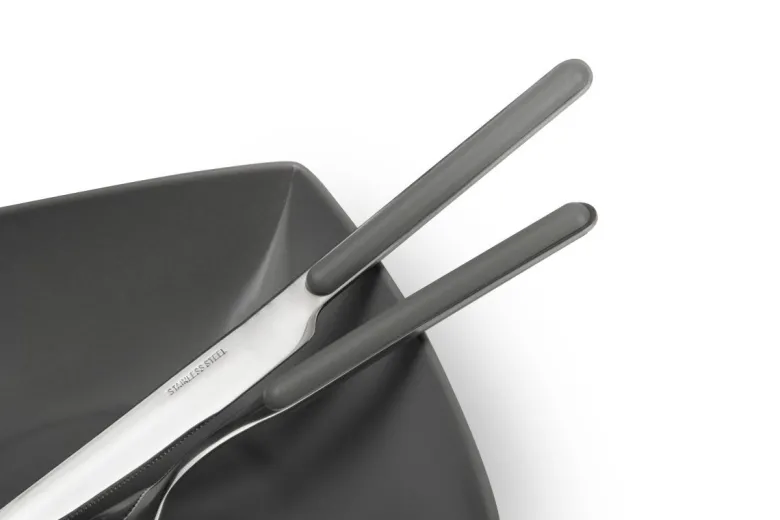 Posate, 24 pezzi, acciaio inox, manicatura grigio