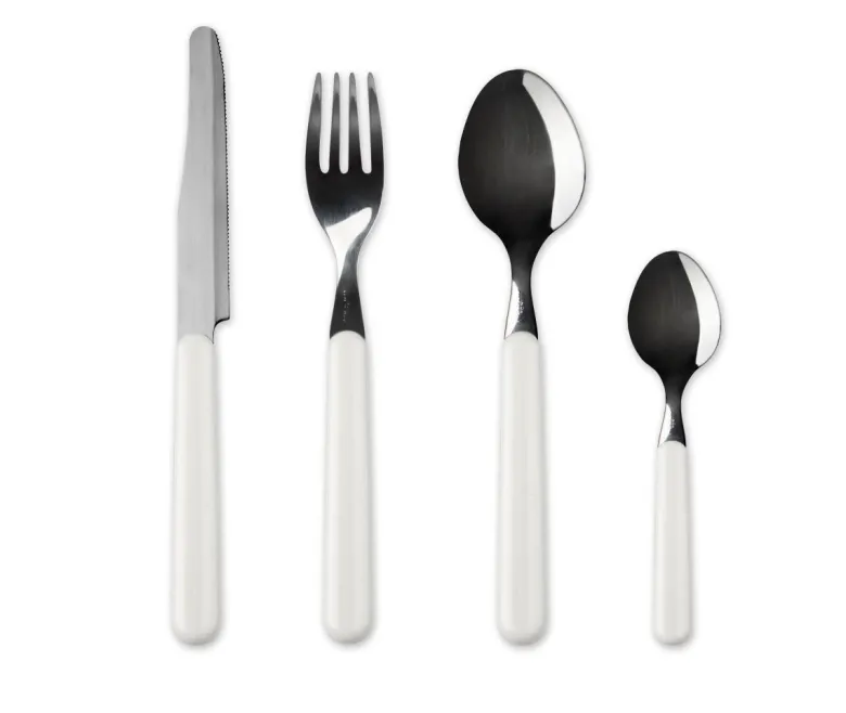 Posate, 24 pezzi, acciaio inox, multicolore, con limoni