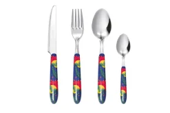 Posate, 24 pezzi, acciaio inox, multicolore, gipsy soul