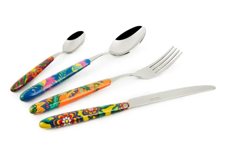 Posate, 24 pezzi, acciaio inox, multicolore, gipsy soul