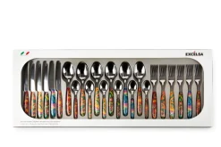 Posate, 24 pezzi, acciaio inox, multicolore, gipsy soul