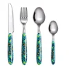 Posate, 24 pezzi, acciaio inox, multicolore, mandala