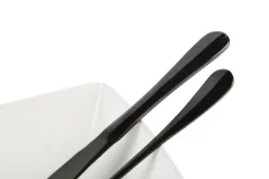 Posate, 24 pezzi, acciaio inox, nero