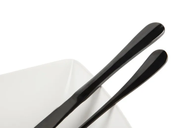 Posate, 24 pezzi, acciaio inox, nero