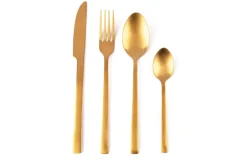 Posate, 16 pezzi, acciaio inox, oro