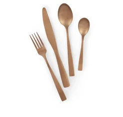 Posate, 16 pezzi, acciaio inox, rame