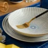 Posate, 24 pezzi, acciaio inox, stile orientale, nero e oro
