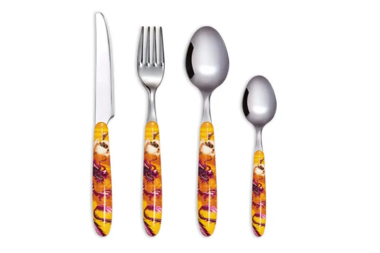 Posate, 24 pezzi, acciaio inox, stile giapponese