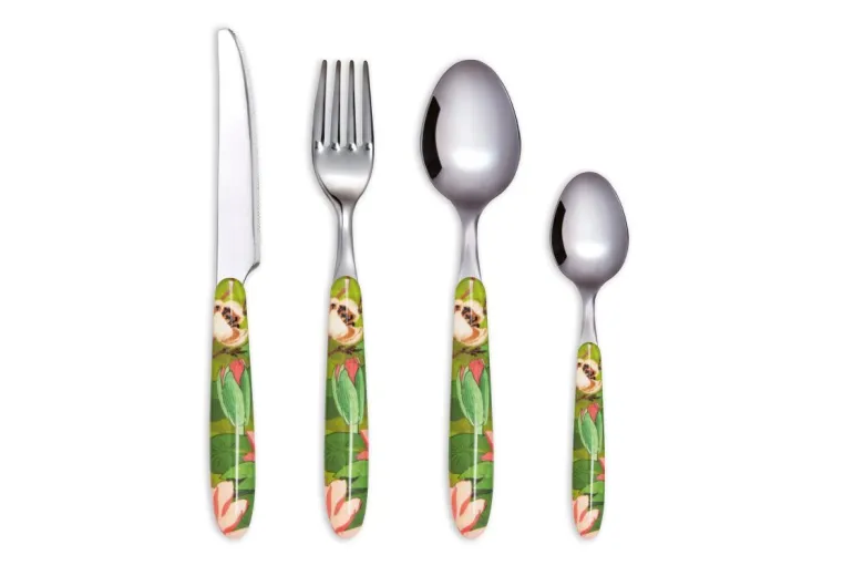 Posate, 24 pezzi, acciaio inox, stile giapponese