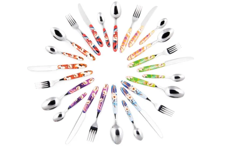 Posate, 24 pezzi, acciaio inox, stile giapponese