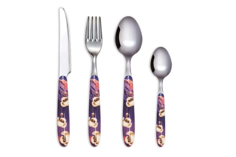 Posate, 24 pezzi, acciaio inox, stile giapponese