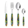 Posate, 16 pezzi, acciaio inox, stile messicano