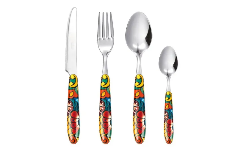 Posate, 16 pezzi, acciaio inox, stile messicano