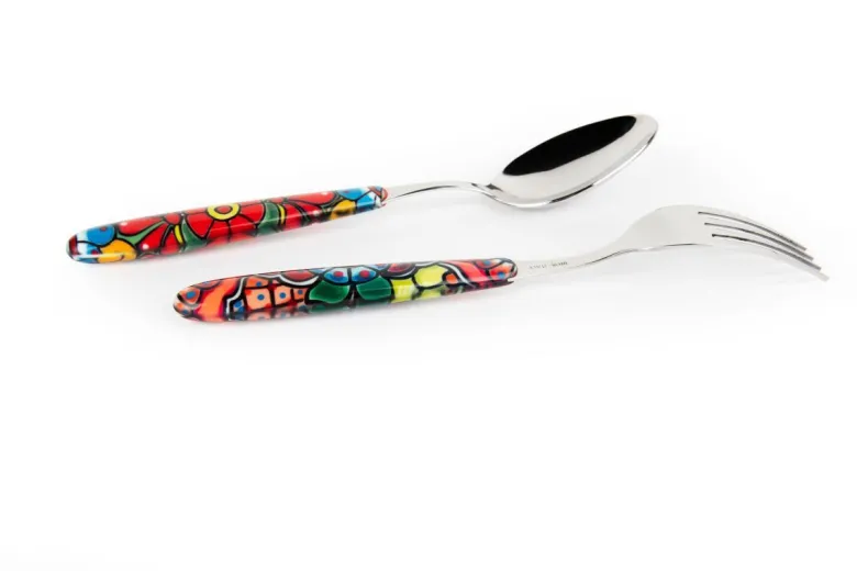 Posate, 16 pezzi, acciaio inox, stile messicano