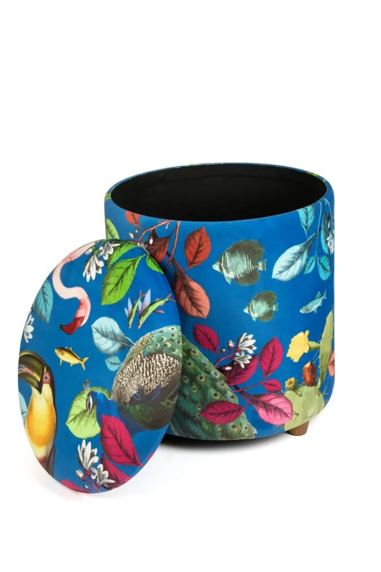 Pouf con contenitore, imbottito, rhapsody