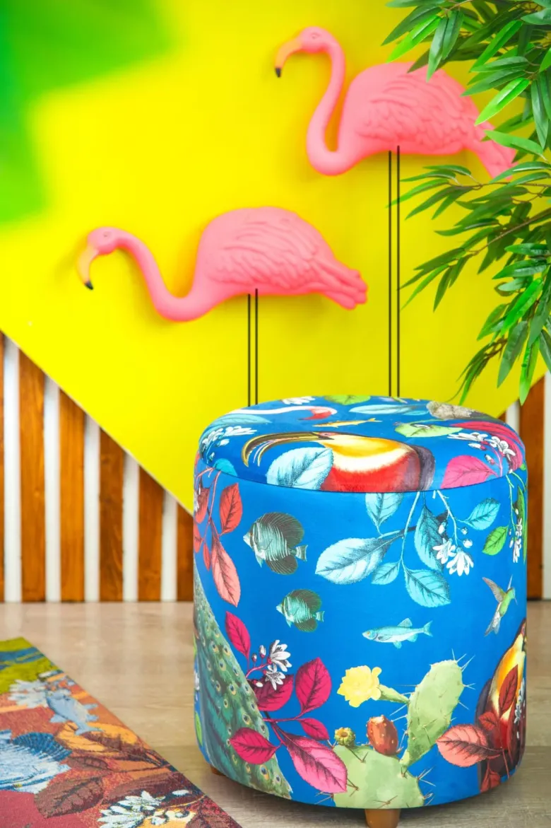 Pouf con contenitore, imbottito, rhapsody