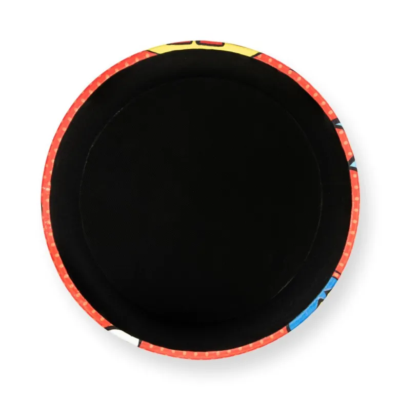 Pouf con contenitore, imbottito, fantasia pop