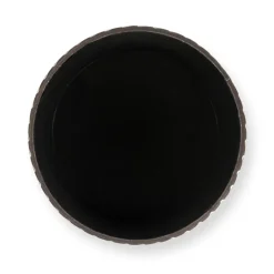 Pouf con contenitore, imbottito, etnico, bianco e nero