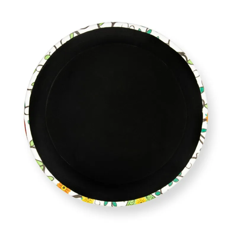 Pouf con contenitore, imbottito, con teschi