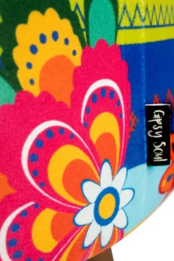 Pouf con contenitore, imbottito, gipsy soul, multicolore