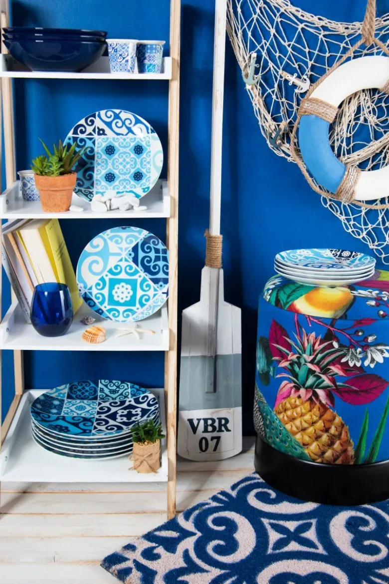 Pouf con contenitore, imbottito, fenicotteri