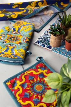 Presina, multicolore, stile siciliano, 20x20 cm
