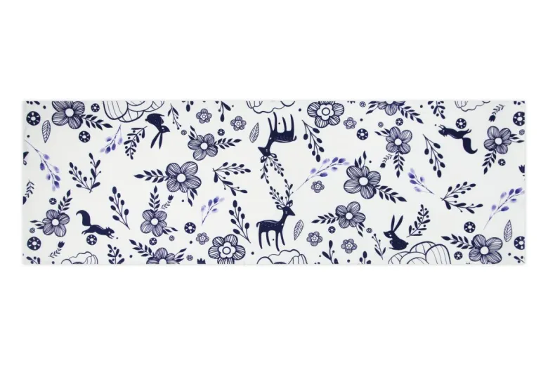 Runner, animali del bosco, 100% cotone, 45x140 cm