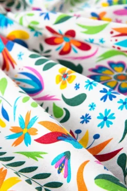 Runner, fantasia fiori messicani, 100% cotone, 45x140 cm