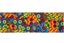 Runner, fantasia stile africano, 100% cotone, 45x140 cm