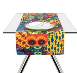 Runner, fantasia stile africano, 100% cotone, 45x140 cm