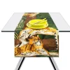 Runner jungle, leopardi e felci, 100% cotone, 50x160 cm