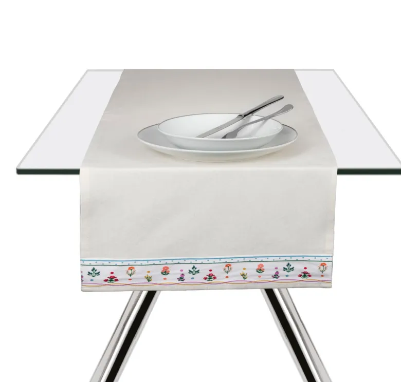Runner, multicolore, con fiori, 45x135 cm