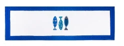 Runner, multicolore, pesci, 100% cotone, 45x140 cm